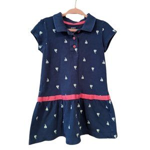 Toddler Carter's Navy Sailboat Dress Size 2T